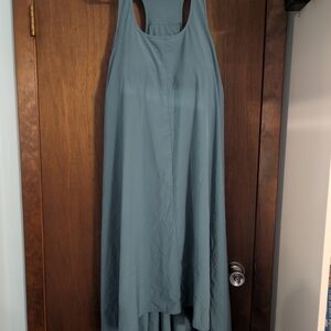HALARA Slate Blue High-Low Tank Maxi Dress